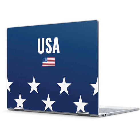 USA Flag Stars Pixelbook Skin